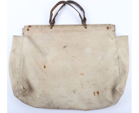 Scarce WW1 Royal Flying Corps Flight Kit Bag, interesting canvas kit bag with ink stamps to the interior “RFC A&amp;R 1917”. 