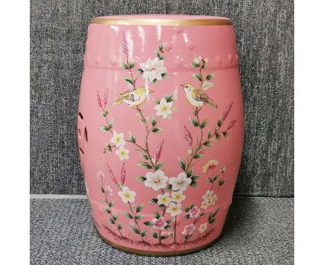 An attractive Chinese ceramic garden stool, H. 46cm.