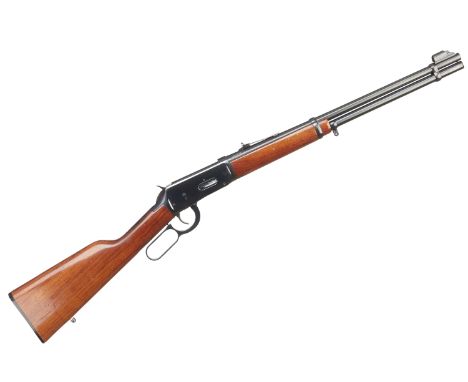 A .30-30 Cal. Winchester Model 1894 lever action rifle. Serial No.4098511. Barrel with ramp rearsight and New Haven Address, 