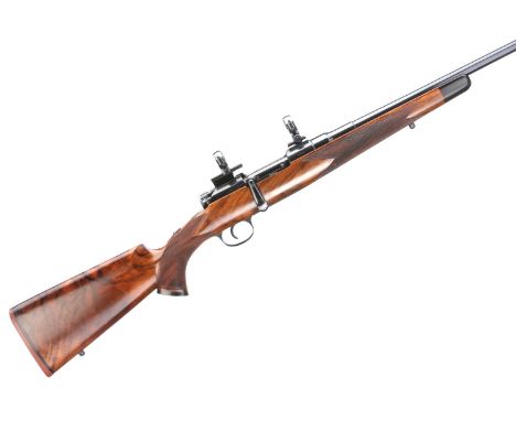 STEYR MANNLICHERA .22-250 M1903 BOLT ACTION RIFLE Ser No 23636;Rubber butt pad, replaced highly figured stock with crisply ch