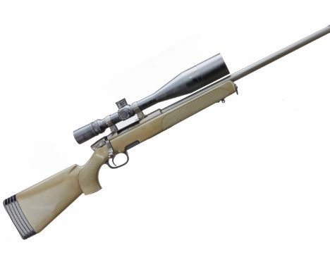 A .308 Win. Steyr Mannlicher SSG bolt action rifle. Serial No.281846. Synthetic stock. Std. Specs. Fitted Nightforce NXS 8-32