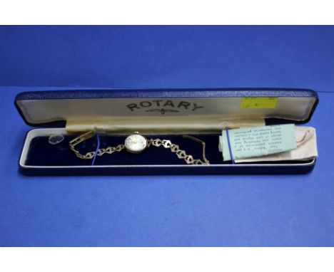 A 1960s Rotary 9ct gold ladies wristwatch, with original purchase receipt.