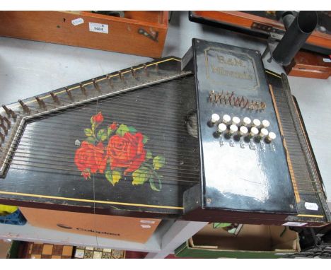 B &amp; M Miranda Table Harp, 59cm long; Autoharp Table Harp, 46.5cm long and Phather Table Harp, 51.5cm long. (3)