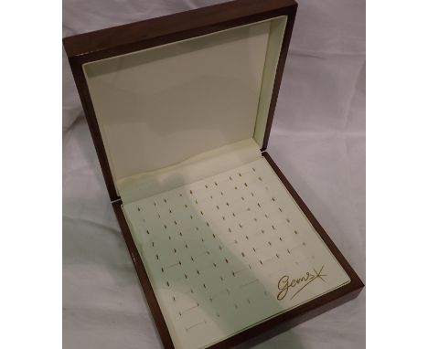 Wooden Gems ring box for 48 rings, 21 x 21 cm. P&amp;P Group 1 (£14+VAT for the first lot and £1+VAT for subsequent lots) 