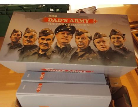 Box of DVDs to include Dads Army complete box set. Not available for in-house P&amp;P, contact Paul O'Hea at Mailboxes on 019