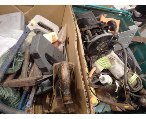 Quantity of mixed tools including a router. Not available for in-house P&amp;P, contact Paul O'Hea at Mailboxes on 01925 6591