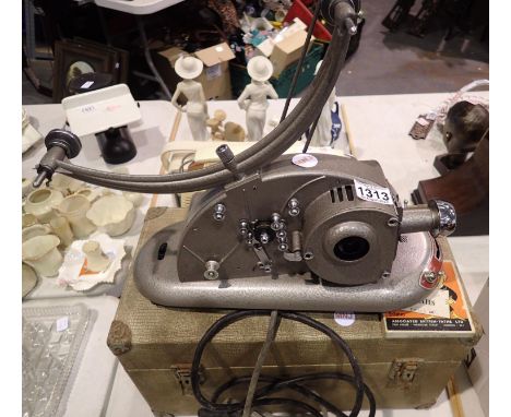 Vintage Gem Pathescope 9.5 mm projector, with comedy film, boxed. Not available for in-house P&amp;P, contact Paul O'Hea at M