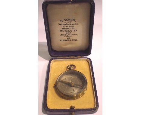 Miniature locking compass in a H Samuel box. P&amp;P Group 1 (£14+VAT for the first lot and £1+VAT for subsequent lots) 