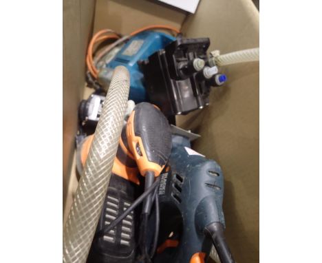 Von Haus sander, Scorpion saw and a jigsaw. All electrical items in this lot have been PAT tested for safety and have passed.