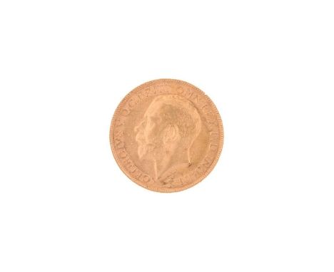 A George V London Mint full sovereign gold coin, dated 1911, total weight of item 8.0 grams.