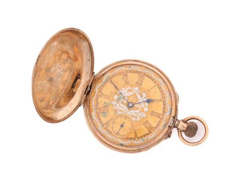 A 9ct gold Edwardian full hunter pocket watch, with a keyless wound Swiss-made movement, marked H J C and an elaborate gold d
