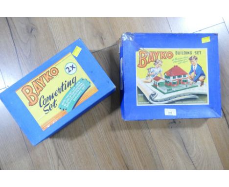 Two boxed Bayko children's vintage building sets