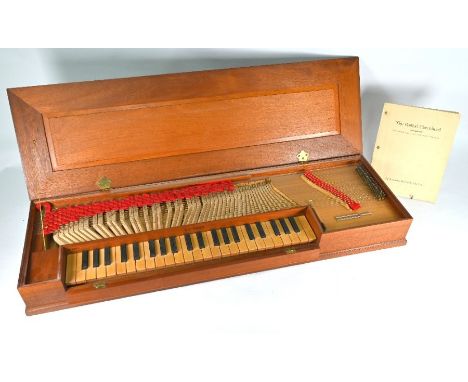 A contemporary clavichord (Naples, 1977) to/w a Zuckermann harsichord manual, 101 cm x 30 cm x 12 cm h (appears complete and 