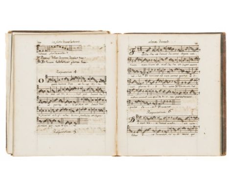 Music.- Officia propria sanctorum Ecclesire aquensis [&amp; others], manuscript, 189pp., including a few blanks, musical nota