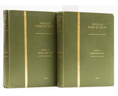 NO RESERVE Birds.- Meinertzhagen (Colonel R.) Nicoll's Birds of Egypt, 2 vol., first edition, half-titles, portrait frontispi