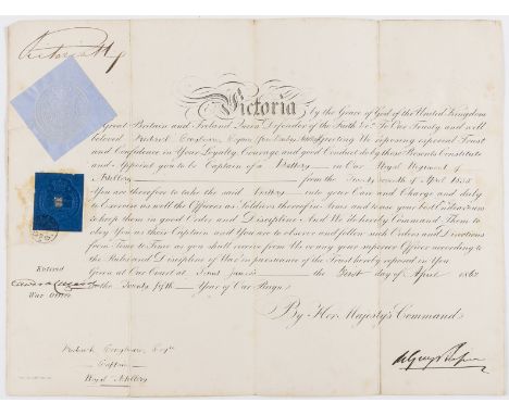Victoria (Queen of the United Kingdom of Great Britain and Ireland, and Empress of India, 1819-1901) Commission signed appoin