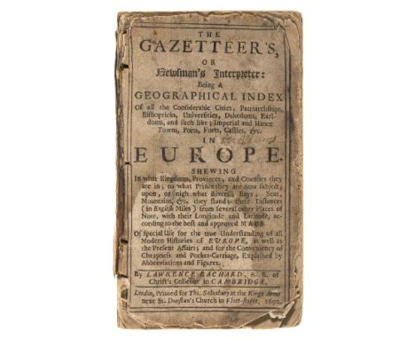 Echard (Laurence) The gazetteer's, or Newsman's interpreter: being a geographical index of all the considerable cities, patri