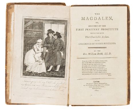 NO RESERVE Prostitution.- Dodd (Rev. William) The Magdalen, or, history of the first penitent prostitute received into that c