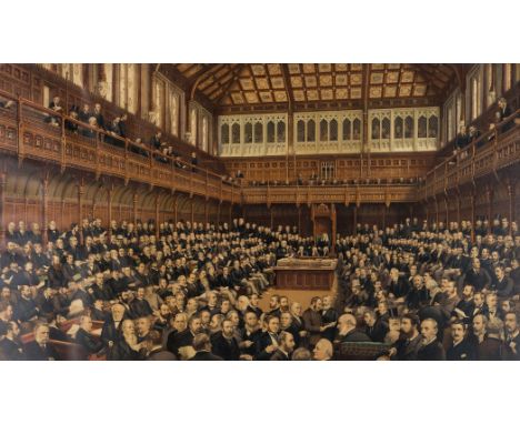 NO RESERVE Sargent (Frederick), After. House of Commons, 1882, colour printed photogravure, 555 x 940 mm (21 3/4 x 37 in), un