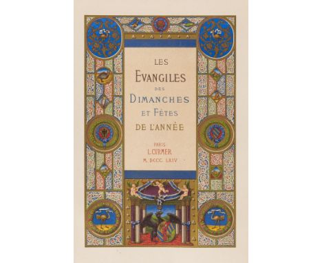 Delaunay (M. l'Abbé) Les Evangiles des dimanches et fetes de l'annee, 3 parts in 2 vol., chromolithographed title and plates,
