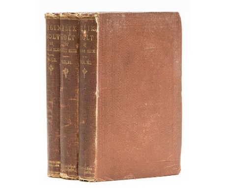 [Evans (Mary Ann)], "George Eliot". Felix Holt, 3 vol., first edition, bookplates to pastedown, original blind-stamped cloth,