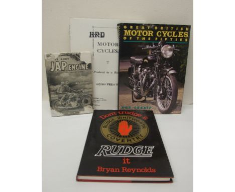 Assorted motorcycle reference volumes, including Preece (Geoff) HRD Motor Cycles, Hartley (Peter) The Story of Rudge Motorcyc