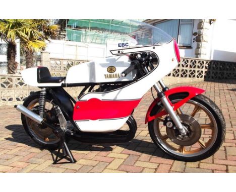 A Yamaha RD400 TZ replica, red and white. This TZ replica has been built and restored to a high standard. The vendor informs 