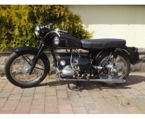 A 1957 Velocette Valiant, registration number RAS 668, frame number 1372/33, engine number V2001539, black. This Valiant was 