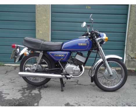 A 1981 Yamaha RS200, registration number YYC 919X, frame number 3N20010784, engine number 3L210784, blue. One of three RSY Ya
