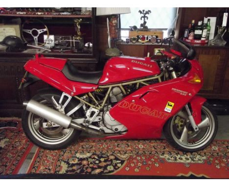 A 1997 Ducati 600SS, registration number R536 KFW, frame number ZDM 600S00415, engine number 015023, Rosso red. With 7,500 mi