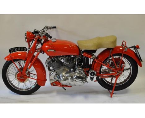 A 1950 Vincent Touring Series CR Rapide export model, registration number 762 XUN, frame number RC 6294, engine number F10AB/