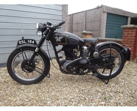 A 1948 Matchless G3L, registration number OSL 164, frame number 25921, engine number 48/G3L/7572B, black. The G3 found great 