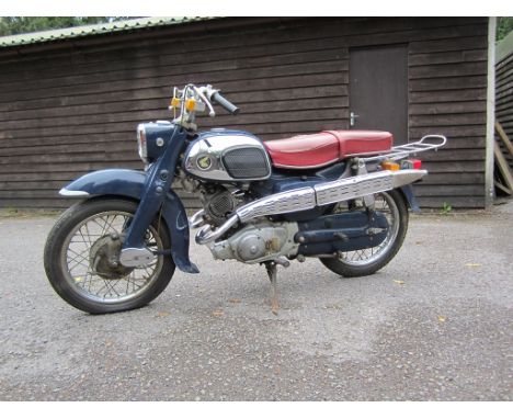 EXTRA LOT: A 1966 Honda CS92 Benly Sports, frame number C92-5000121, engine number C92E-5000125, blue. The CS92 is one of the