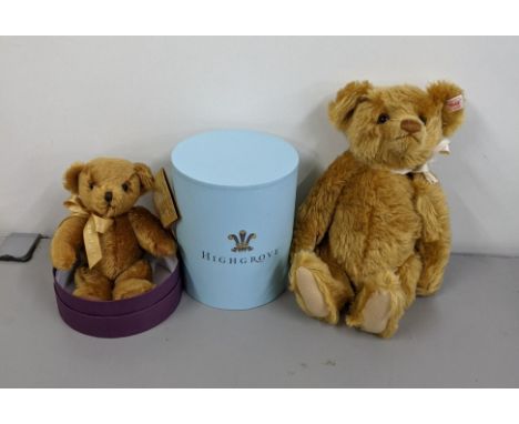 A Steiff musical bear together with a boxed Highgrove bear by MerrythoughtLocation: 