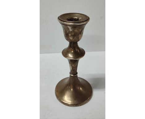 Birmingham, C.1918, antique silver, weighted candlestick 