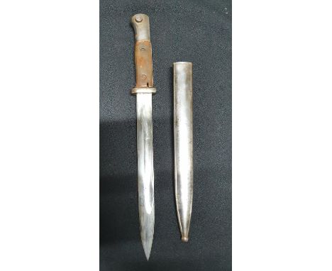 German WWI era bayonet and metal scabbard by J.A.HENCKELS-ZWILLINGWERK-SOLINGEN 