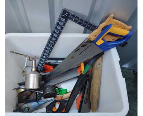 Collection of various tools including saws and squares etc. (Qty) 