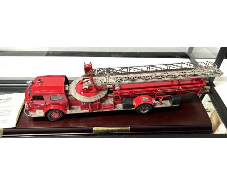 1954 American Lafrance Fire Engine in display case 