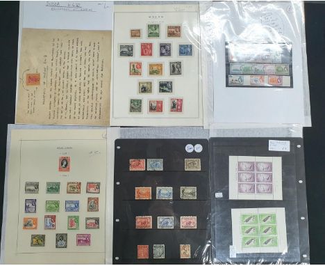Six dealer sheets of commonwealth including the 1954 complete set of "Local Motives" with all high values together with Trist