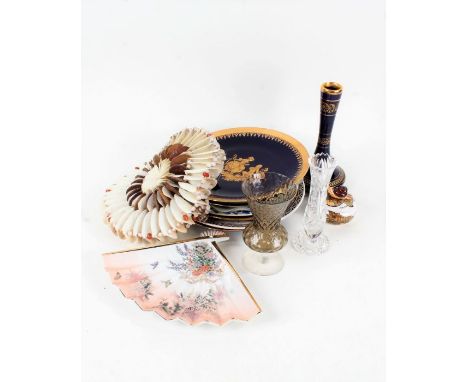 Mixed ceramics and ornaments, to include plates, glass vases, horse ornament, small trinket boxes etc. (qty)