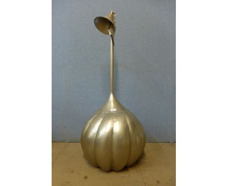 A vintage tulip shaped metal pendant ceiling light 