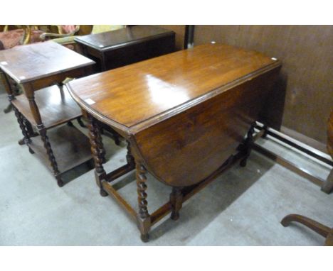 An oak barleytwist gateleg table 