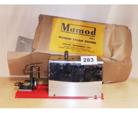 A boxed Mamod marine steam engine L. 25cm.
