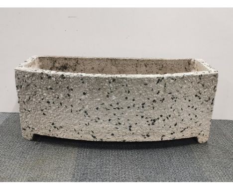 A 1970's concrete garden trough, L. 86cm, H. 34cm.