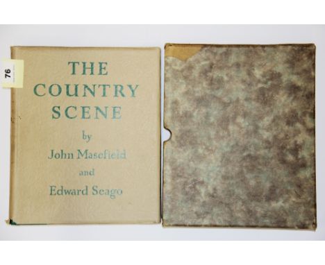 A clothbound volume of The Country Scene, Poems by John Masefield and pictures by Edward Seago. First edition published by Co