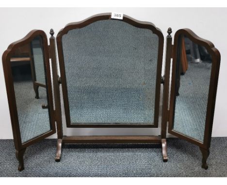 A 1920's folding dressing mirror H. 58cm.