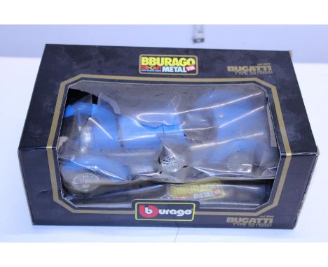 A boxed Bugatti Burago car model 