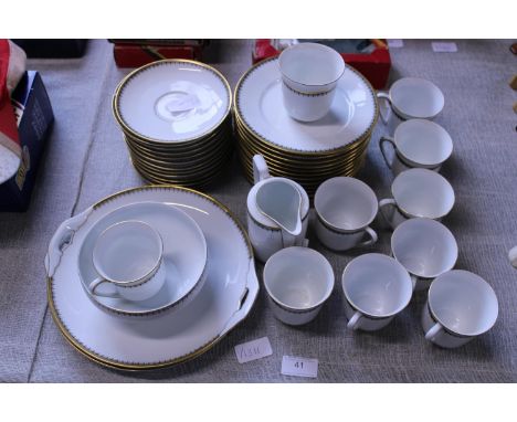 A Bavarian bone china tea service (two saucers with small chips) Shipping unavailable 