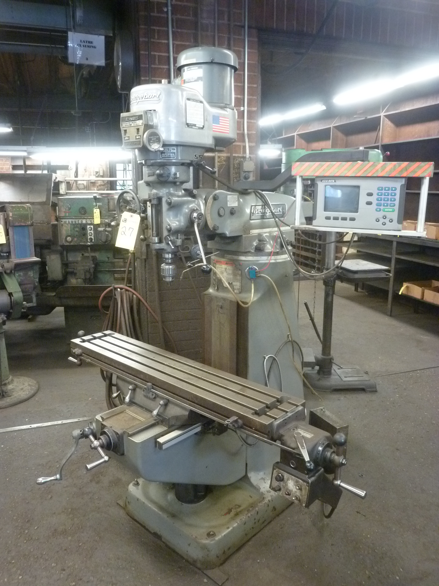 Bridgeport Vertical Milling Machine W Acu-rite Digital Read-out W 