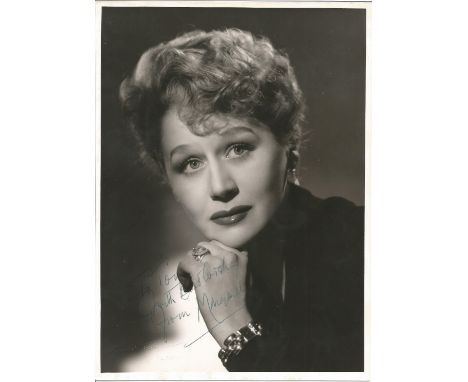 Actress Margaret Leighton vintage black and white 10x7 photo, dedicated to Tom and signed Margaret. Margaret Leighton, CBE wa